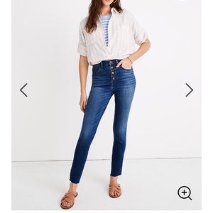 Madewell 10” Skinny Crop Button Jeans (Tencel)